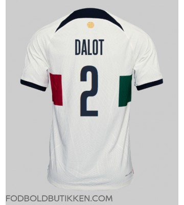 Portugal Diogo Dalot #2 Udebanetrøje VM 2022 Kortærmet